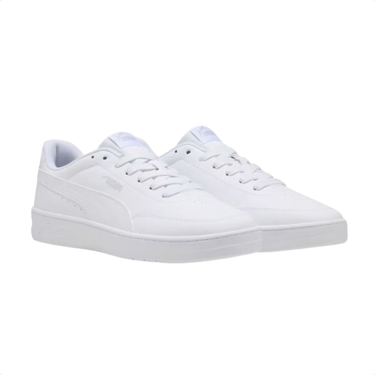 Tênis Casual Masculino Puma Court Classic Clean Bdp Branco Branco 2