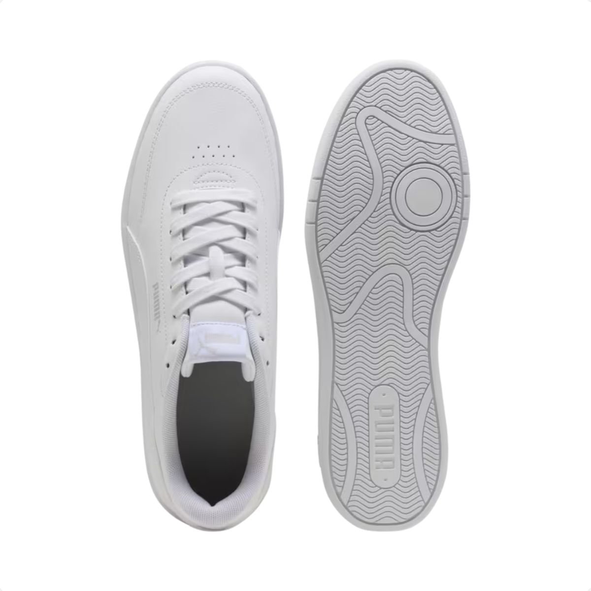 Tênis Casual Masculino Puma Court Classic Clean Bdp Branco Branco 3