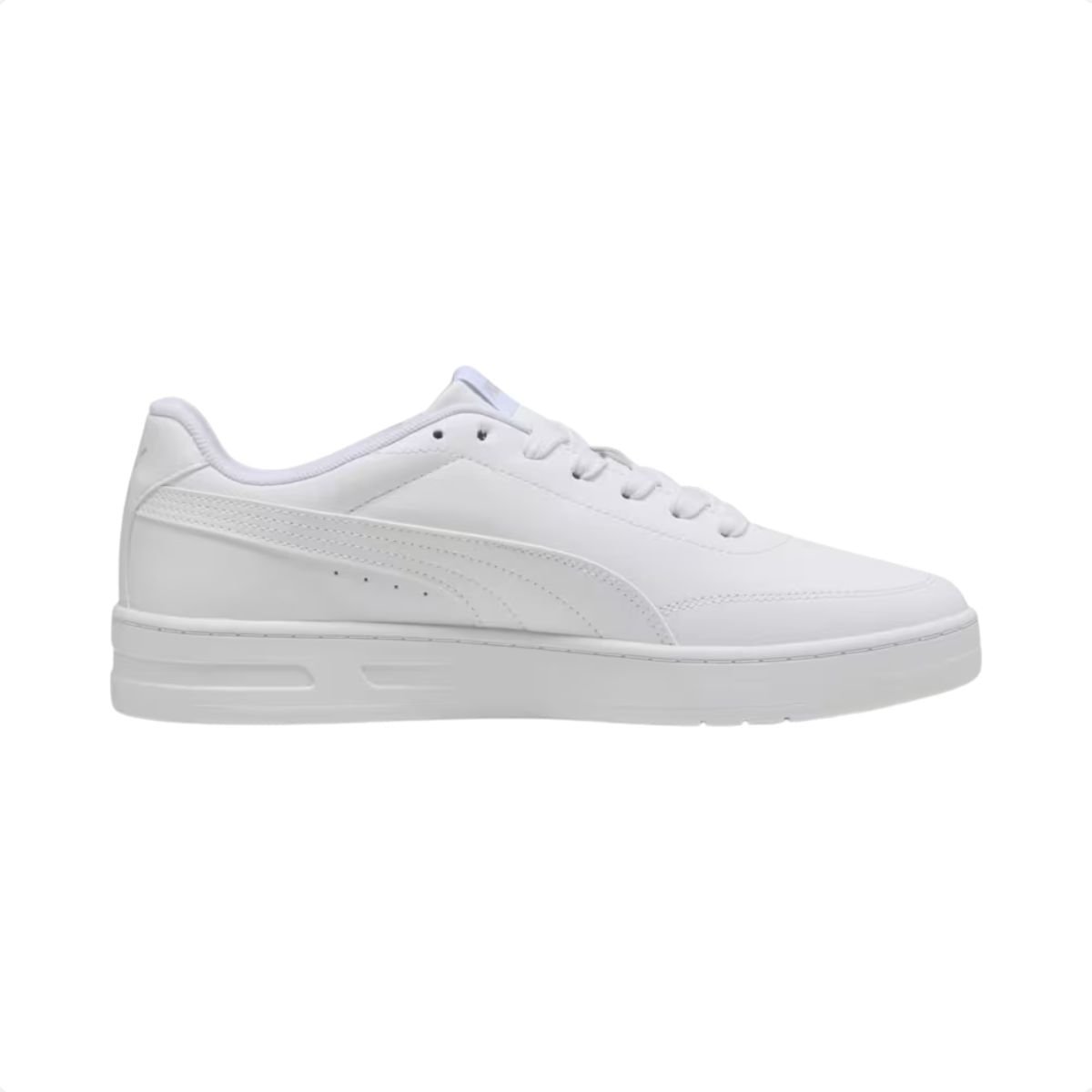 Tênis Casual Masculino Puma Court Classic Clean Bdp Branco Branco 4
