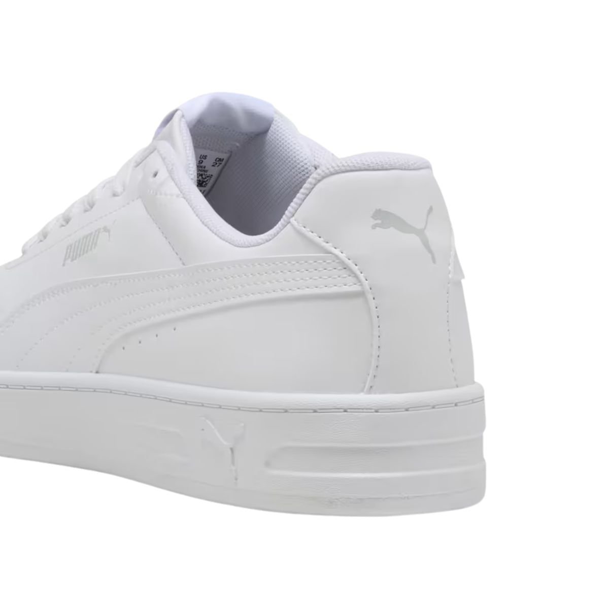 Tênis Casual Masculino Puma Court Classic Clean Bdp Branco Branco 6