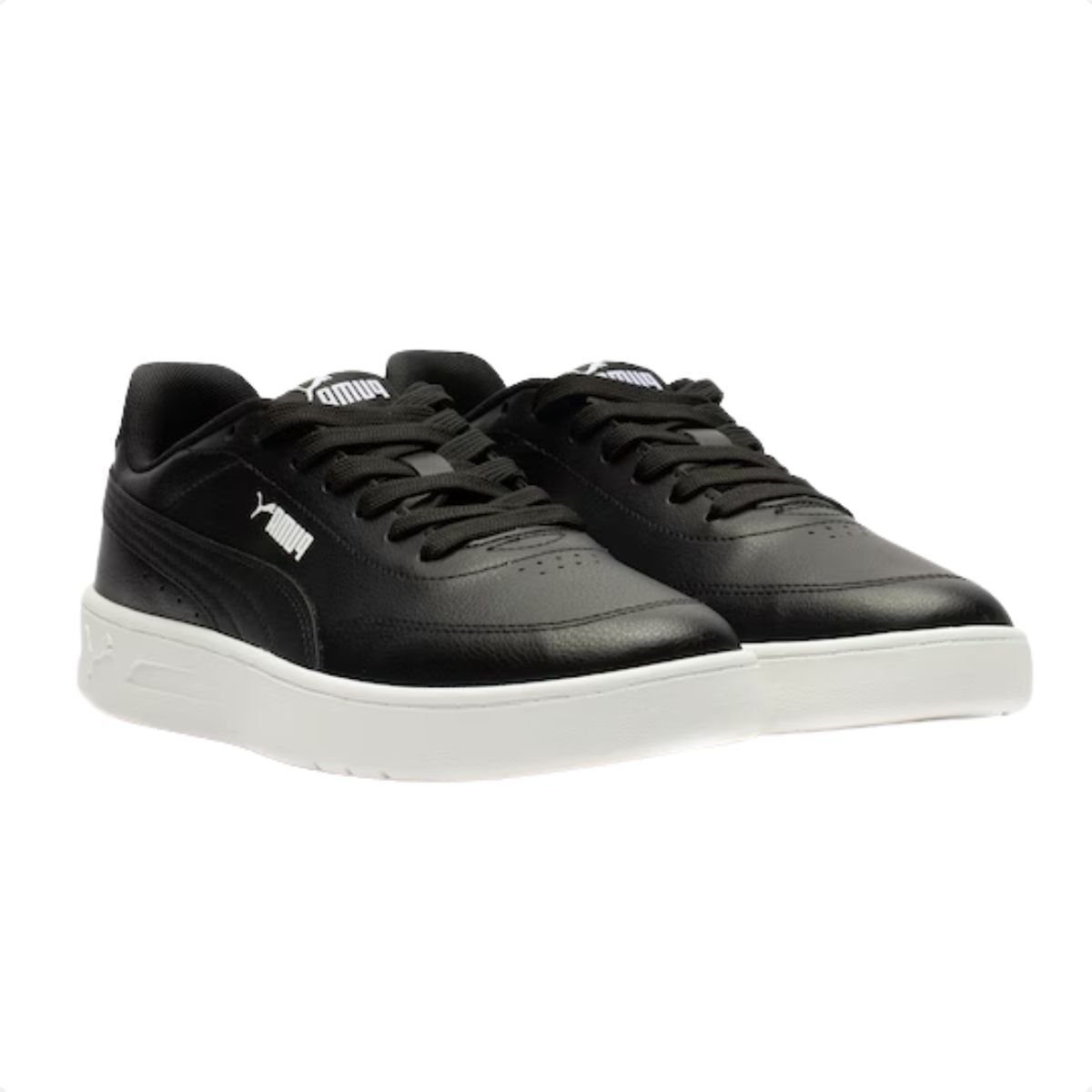 Tênis Casual Masculino Puma Court Classic Clean Bdp Preto Black/White 2