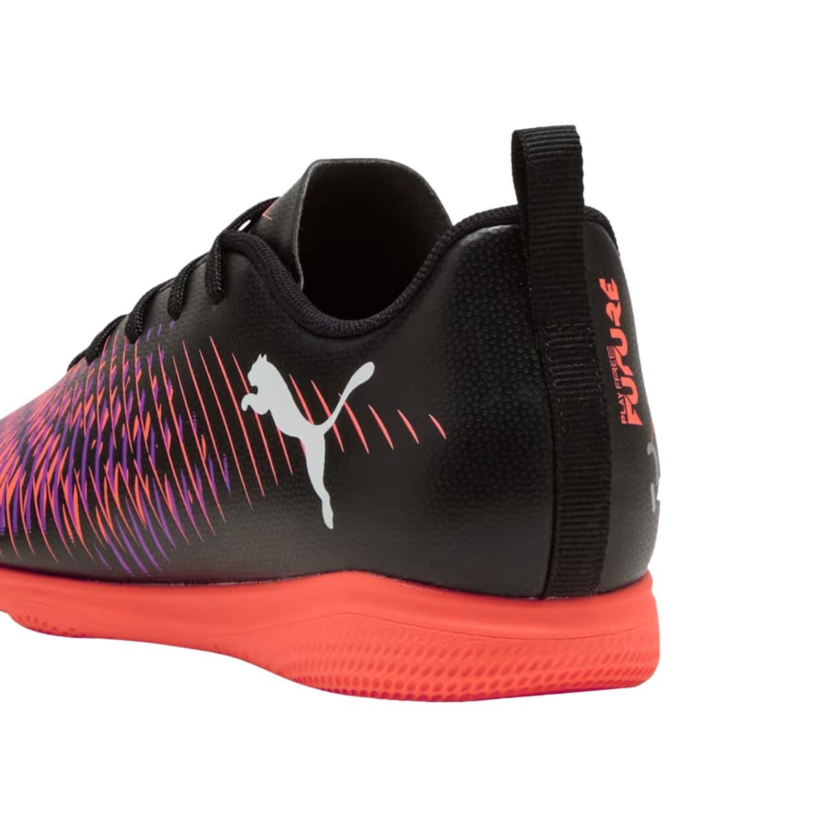 Chuteira Indoor Infantil Puma Future 8 Play It Preto E Coral Preto 6