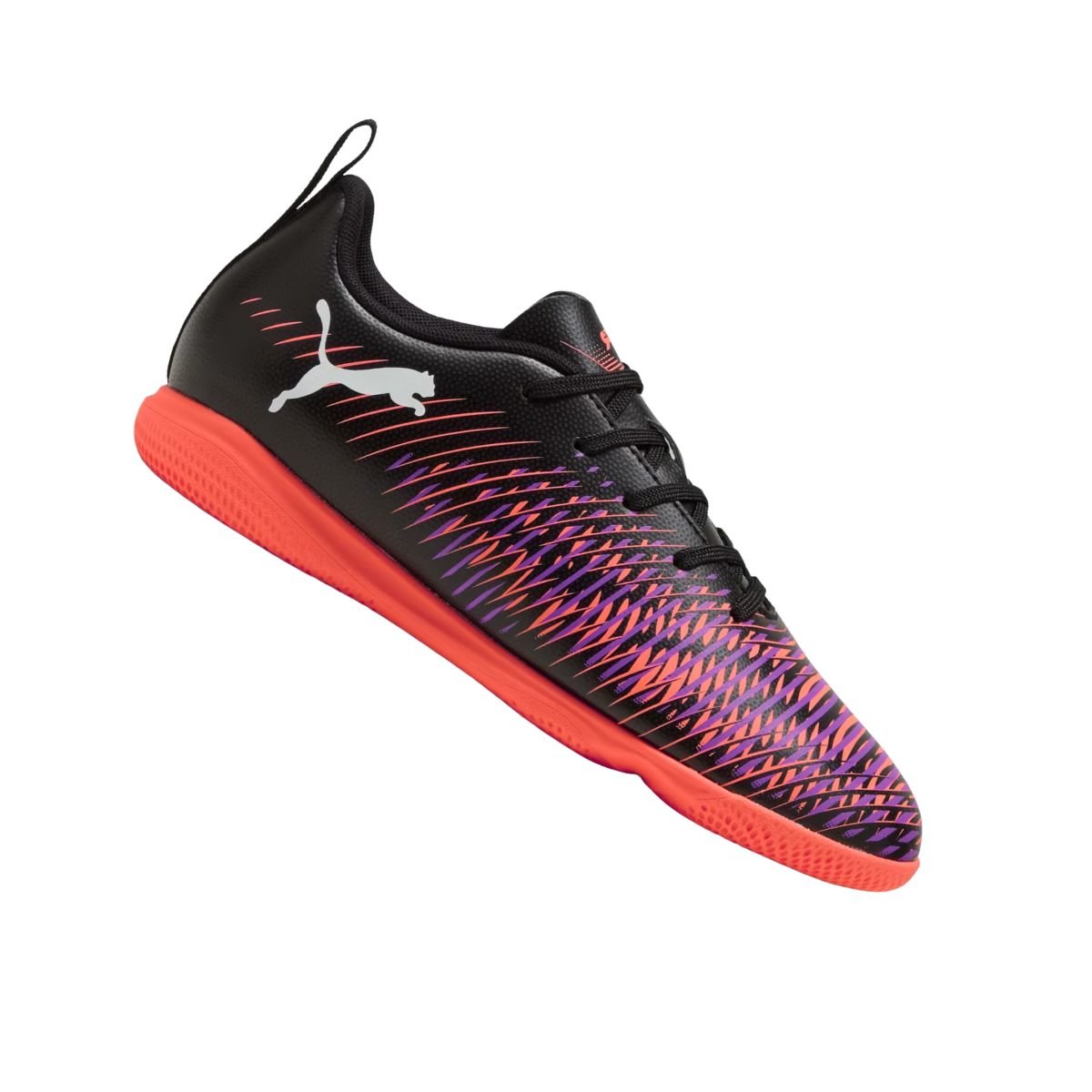 Chuteira Indoor Infantil Puma Future 8 Play It Preto E Coral Preto 7
