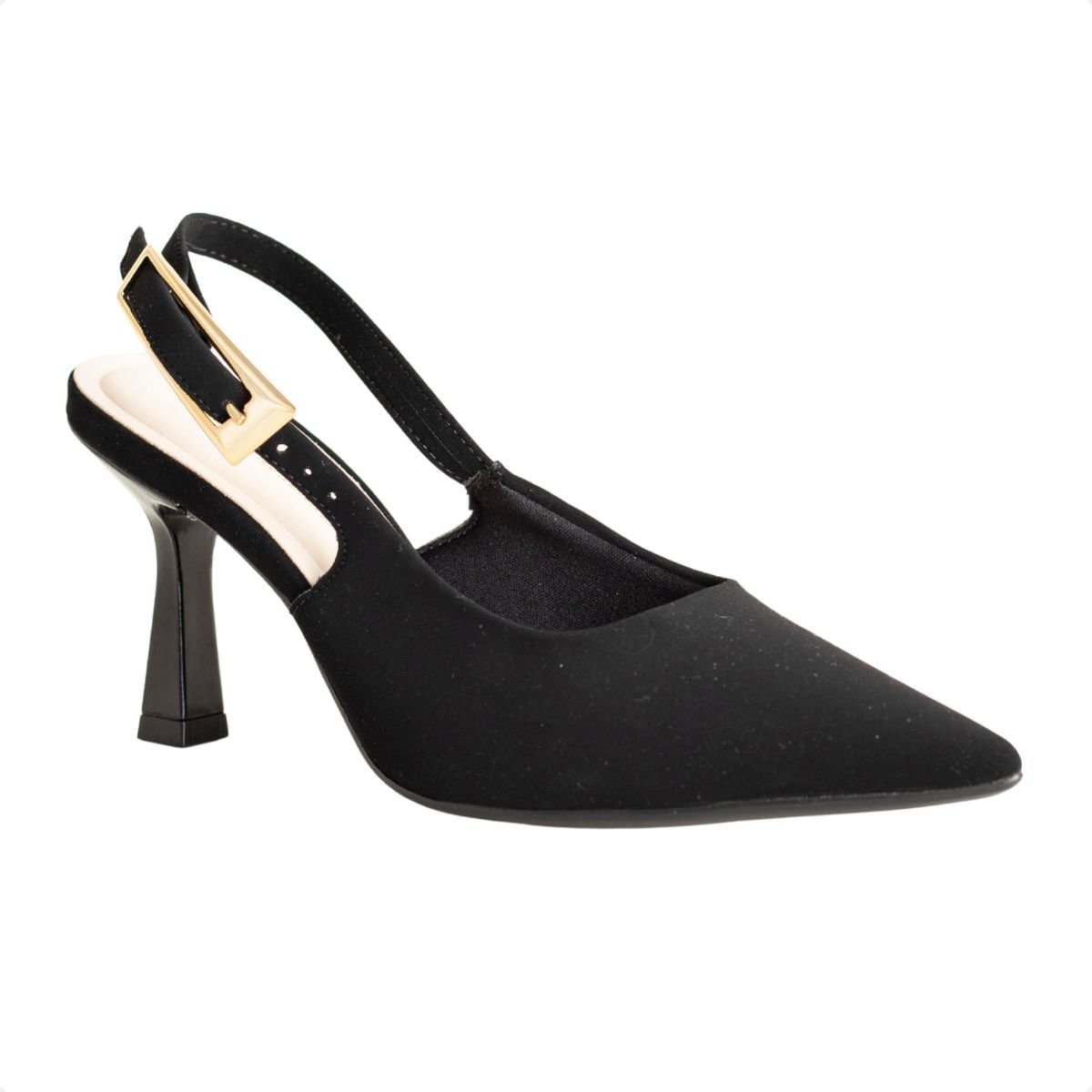 Slingback Black Gold Dm Preto 2