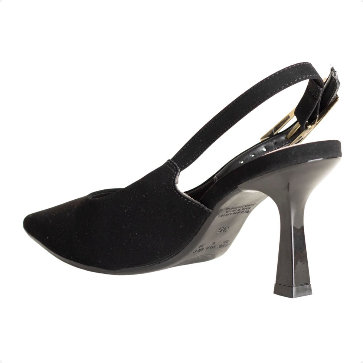 Slingback Black Gold Dm Preto 5