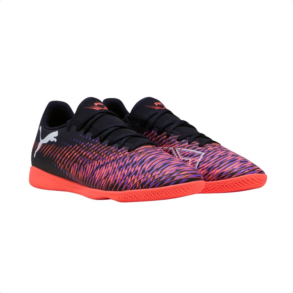 Chuteira Indoor Masculina Puma Future 8 Play It Preta E Coral Preto 2