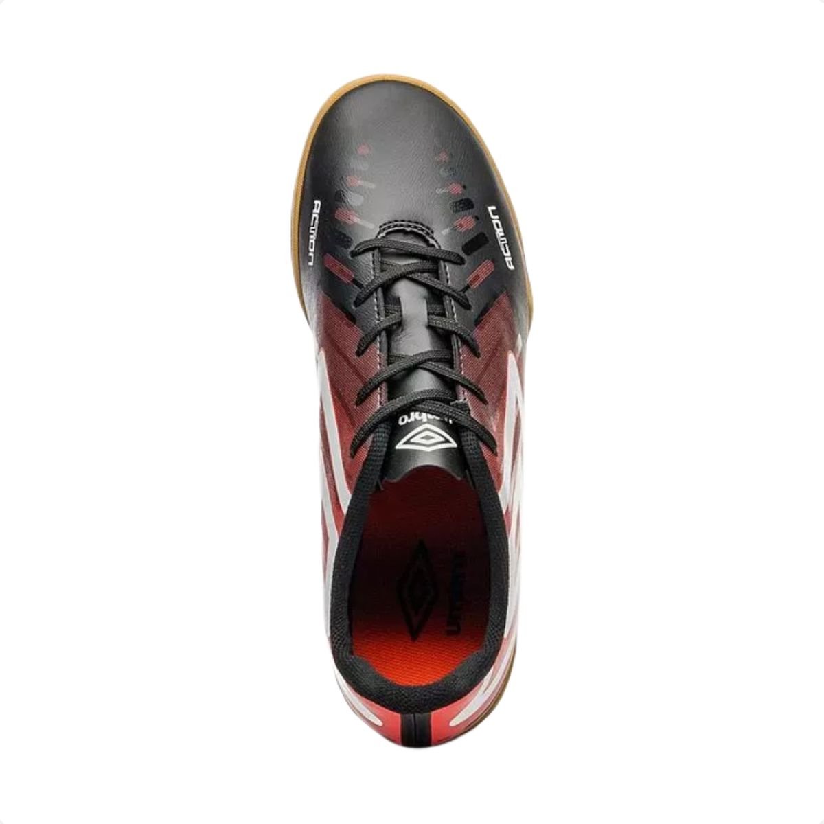 Chuteira Indoor Masculino Umbro Action Preto E Vermelho Preto/Vermelho/Branco 3