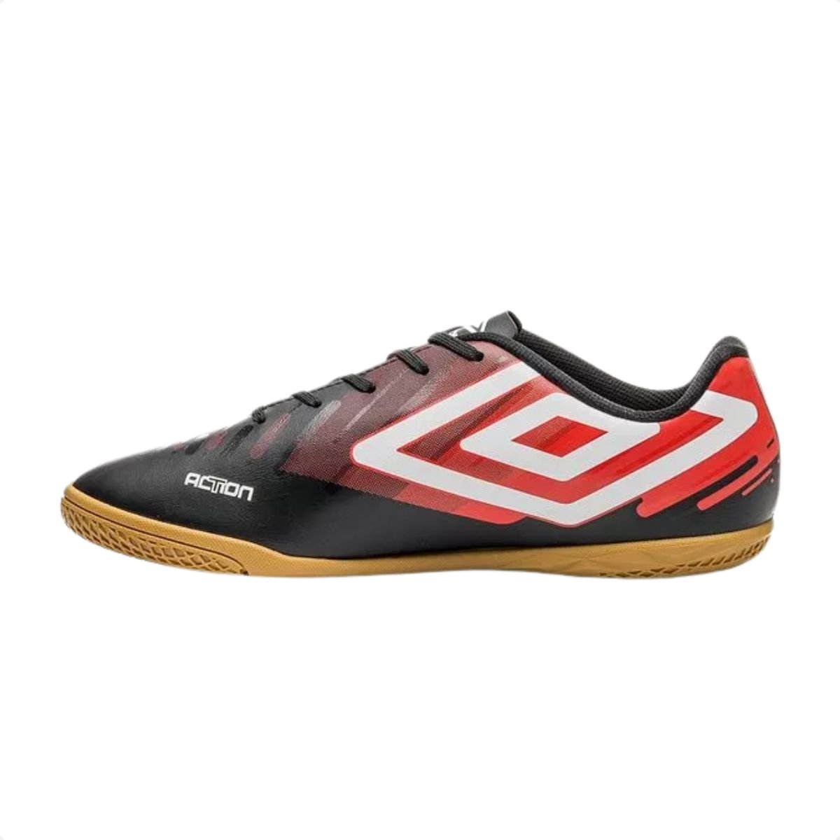 Chuteira Indoor Masculino Umbro Action Preto E Vermelho Preto/Vermelho/Branco 4