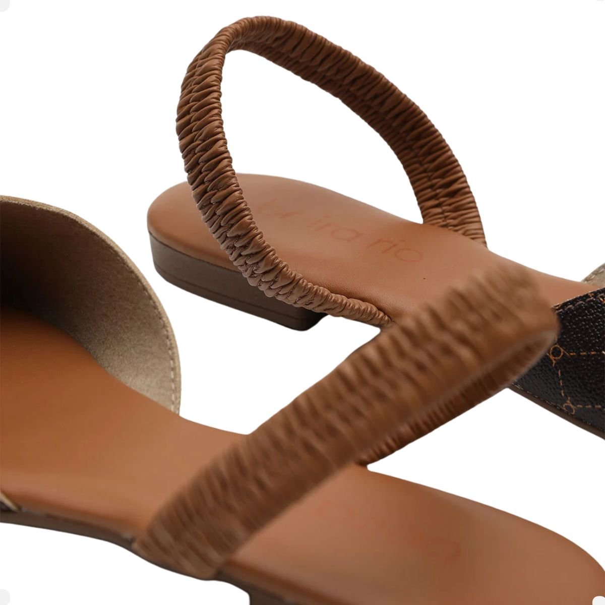 Sapatilha Slingback Beira Rio Monograma Café Preto 4