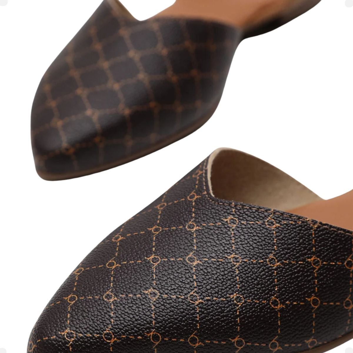 Sapatilha Slingback Beira Rio Monograma Café Preto 5