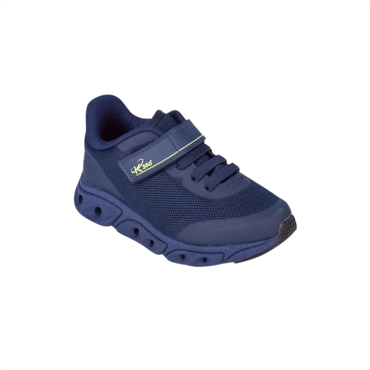 Tênis Infantil K360 Energy Impulso Marinho E Amarelo Neon Kidy Azul 2