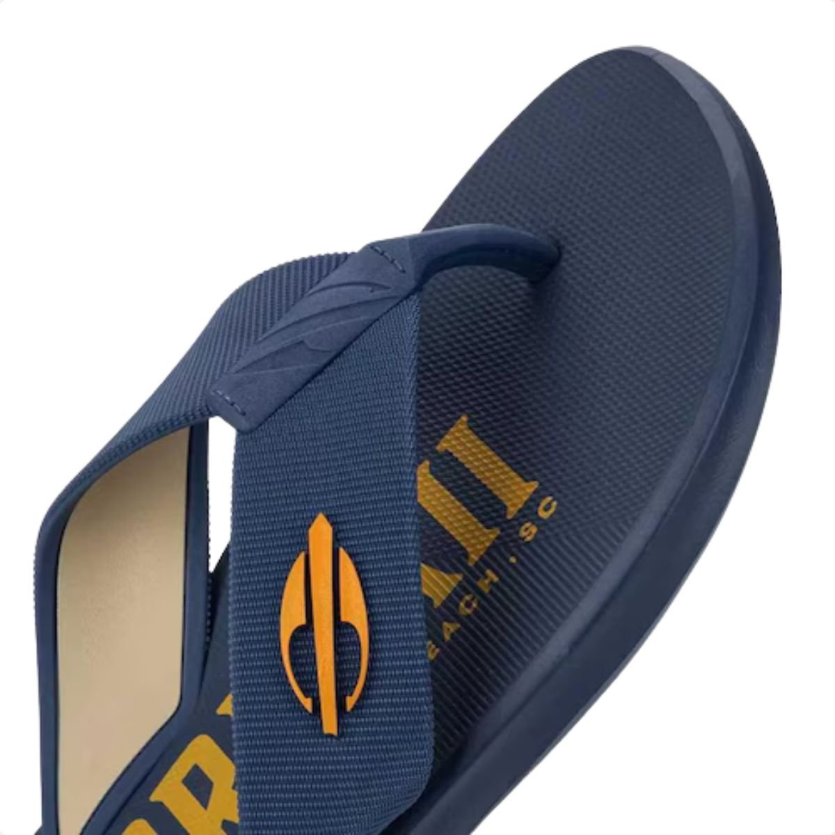 Chinelo Masculino Dedo Grendene Wave Ii Marinho Azul/Amarelo 4