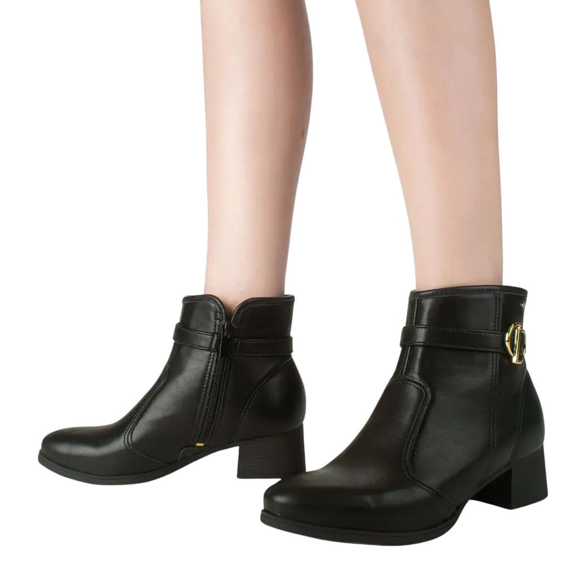 Bota Fem Cano Baixo Dakota Preto 1