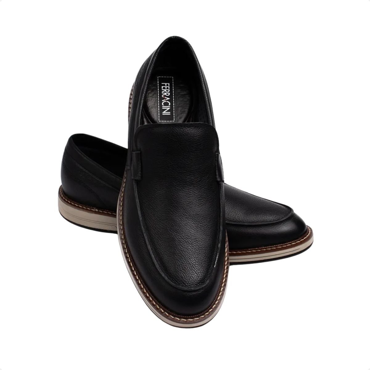 Sapato Masculino Esporte Fino Ferracini Kingston Preto Preto 2