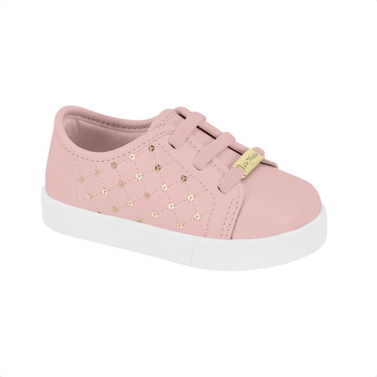 Tênis Infantil Feminino Paetês Molekinha Rosa