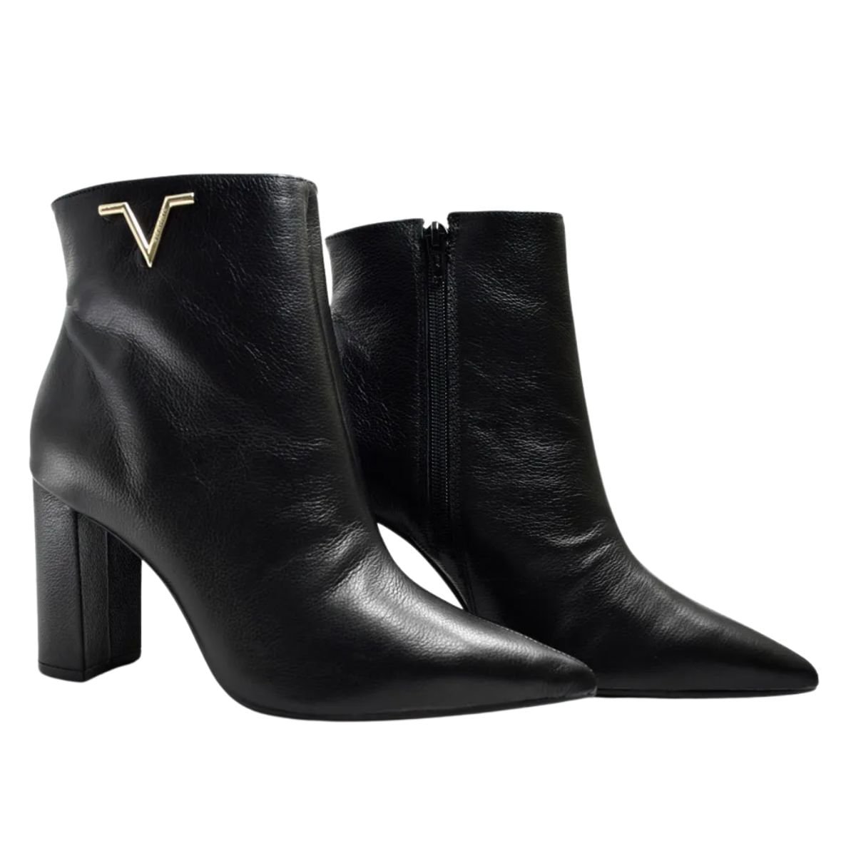 Bota Feminina Cano Alto Salto Grosso Via Marte Preto 3