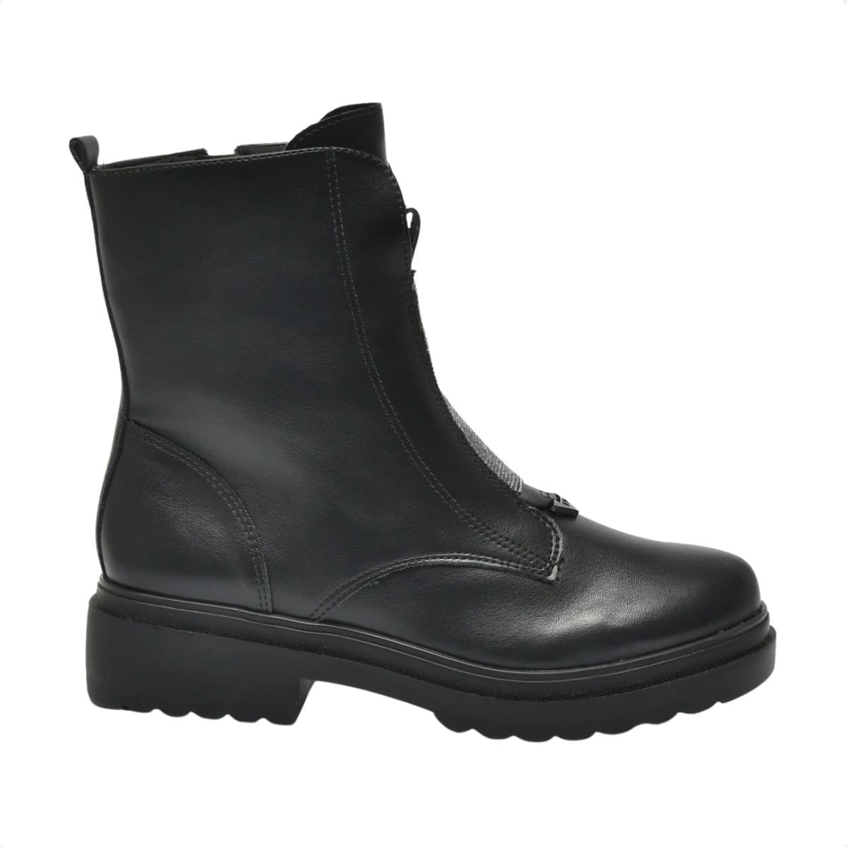 Bota Feminina Coturno Preta  Via Marte Preto 5