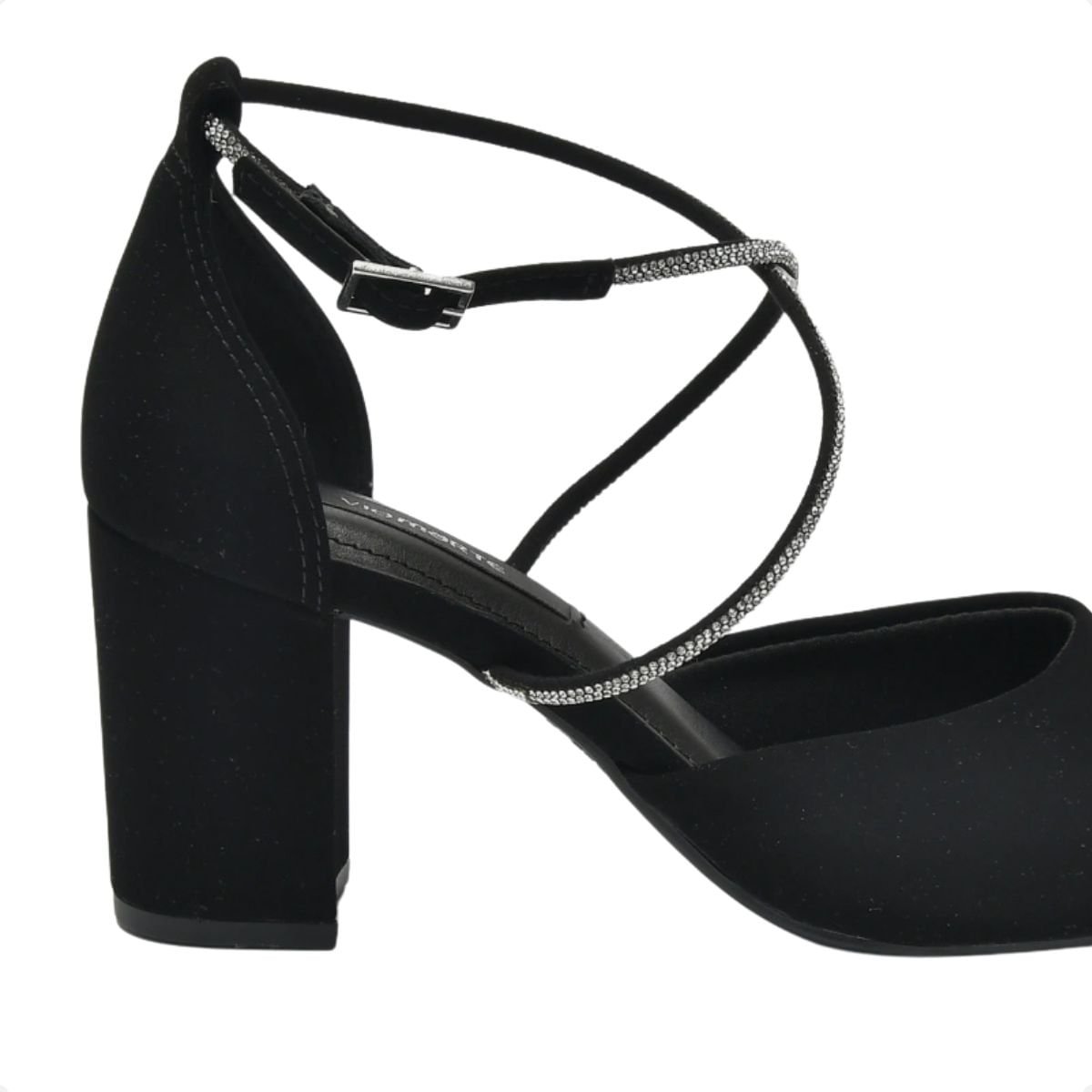 Sapato Feminino Salto Médio Grosso Via Marte Preto Preto 5