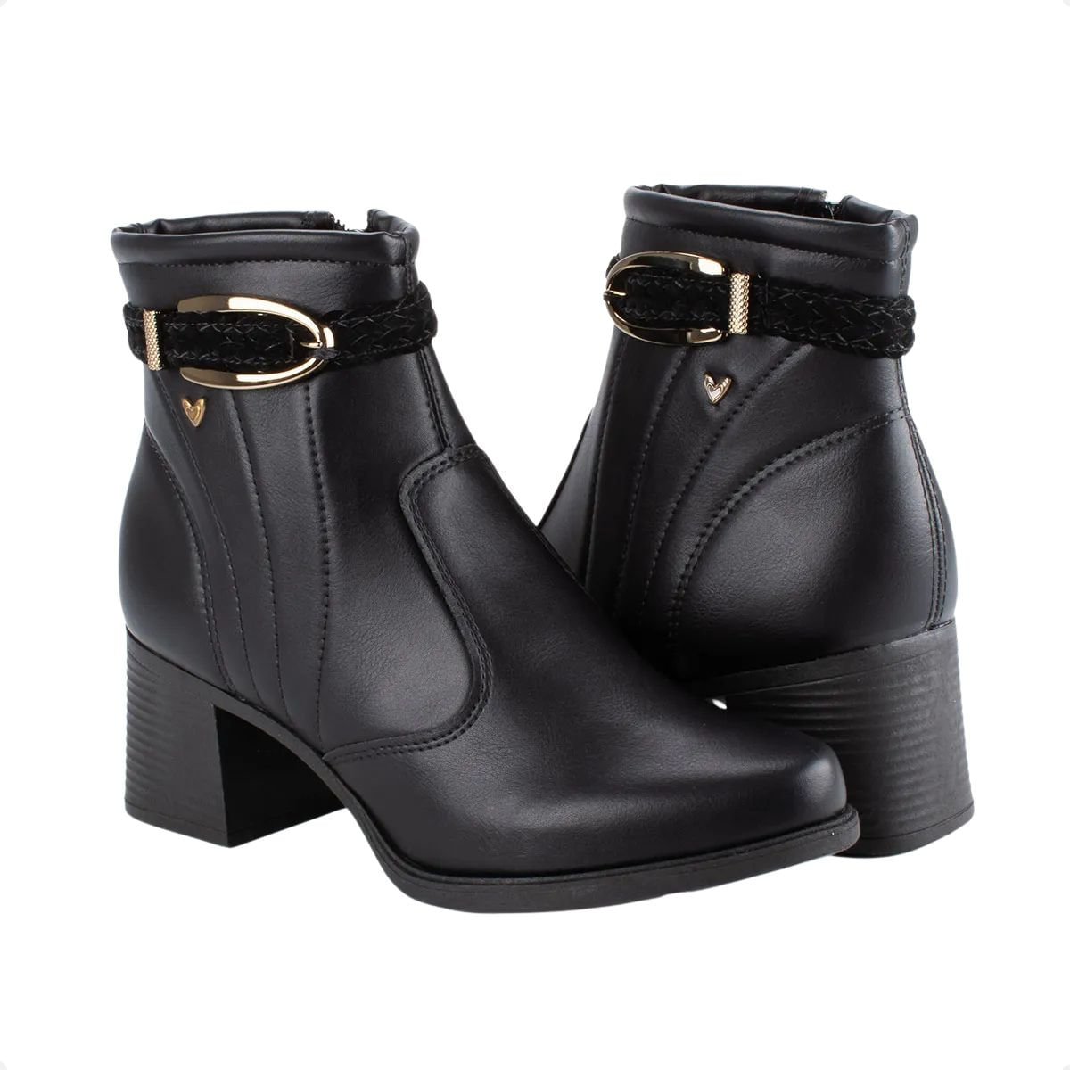 Bota Fem Cano Medio Mississipi Mc851 Preto 6