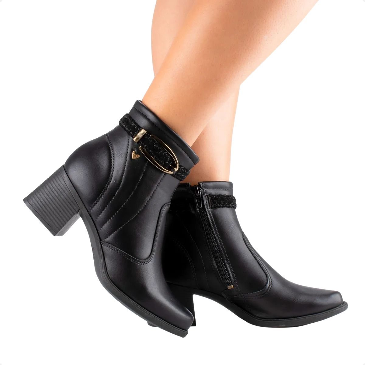 Bota Fem Cano Medio Mississipi Mc851 Preto 7