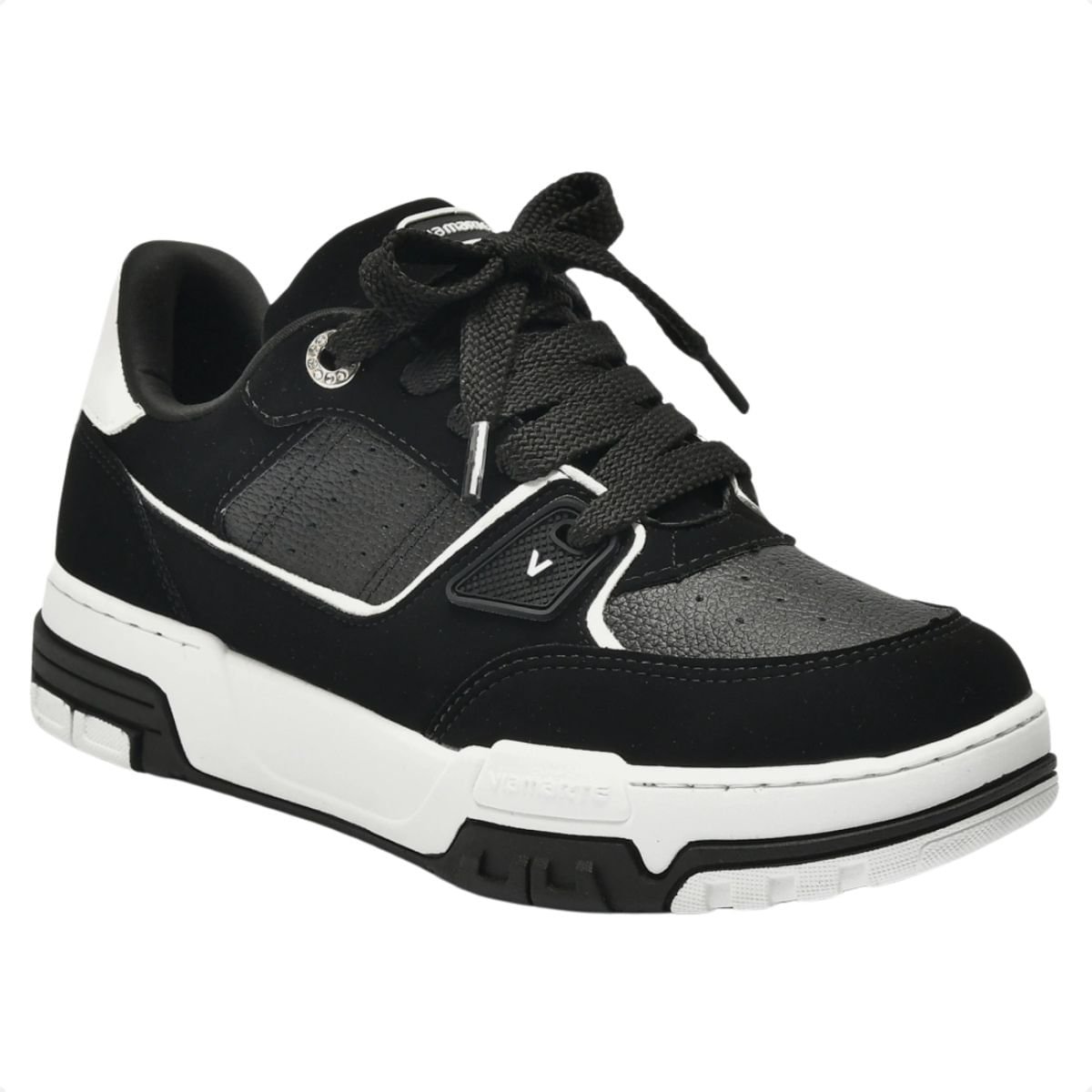 Tênis Casual Feminino Via Marte Preto E Branco Preto/Branco 5