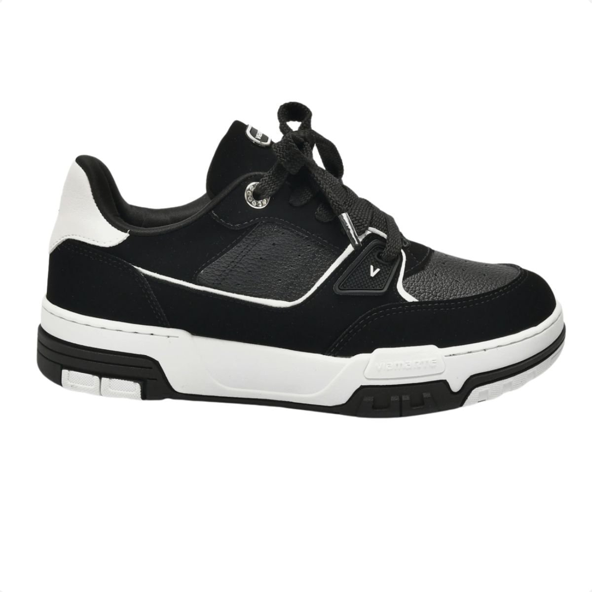Tênis Casual Feminino Via Marte Preto E Branco Preto/Branco 1