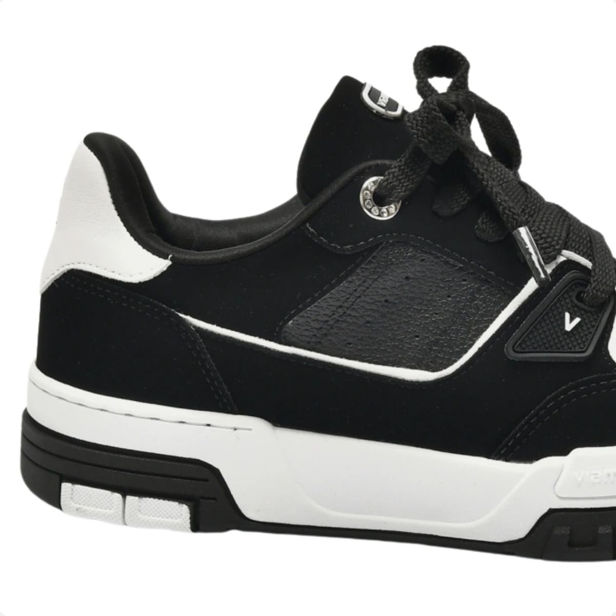 Tênis Casual Feminino Via Marte Preto E Branco Preto/Branco 5