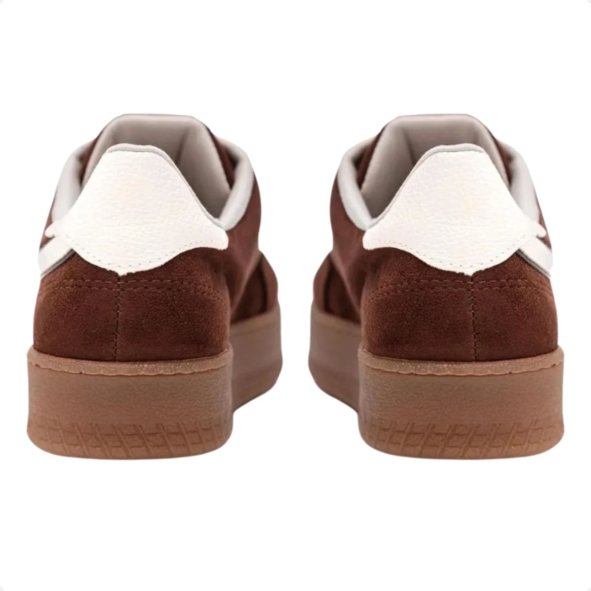 Tênis Via Marte Feminino Camurça Casual Marrom Escuro Marrom 6
