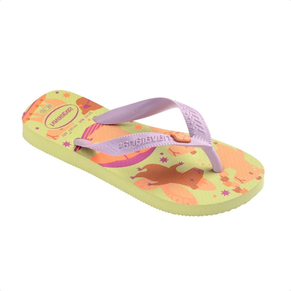 Chinelo Infantil Dedo Havaianas Kids Fantasy Verde Amarelo 2