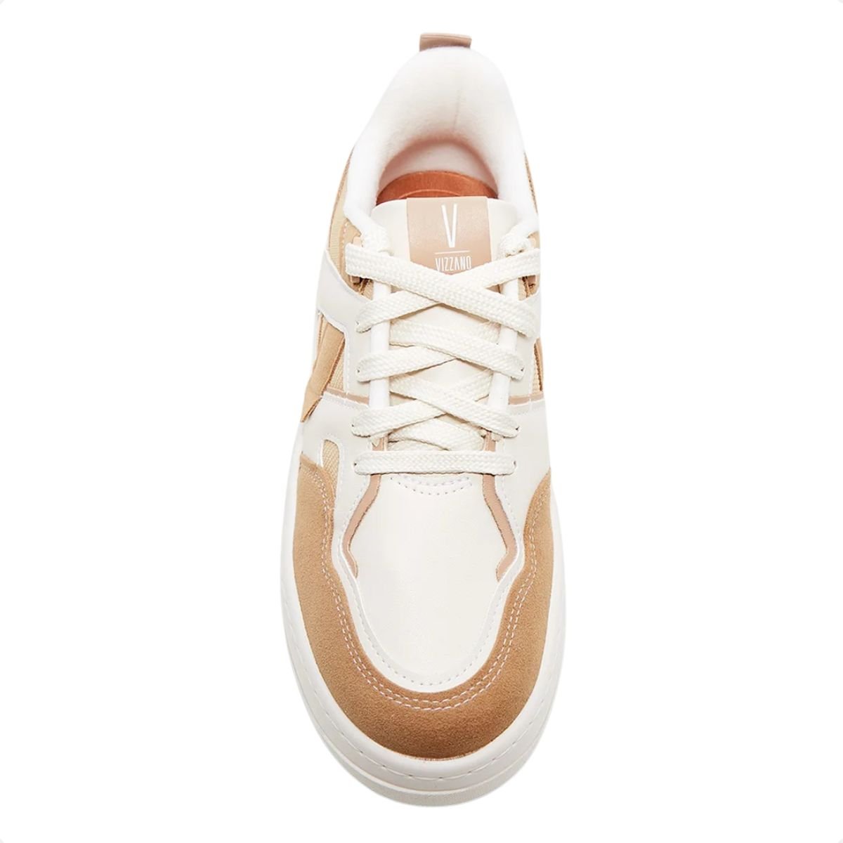 Tênis Moda Feminino Básico Vizzano Off White E Bege Branco Off 3