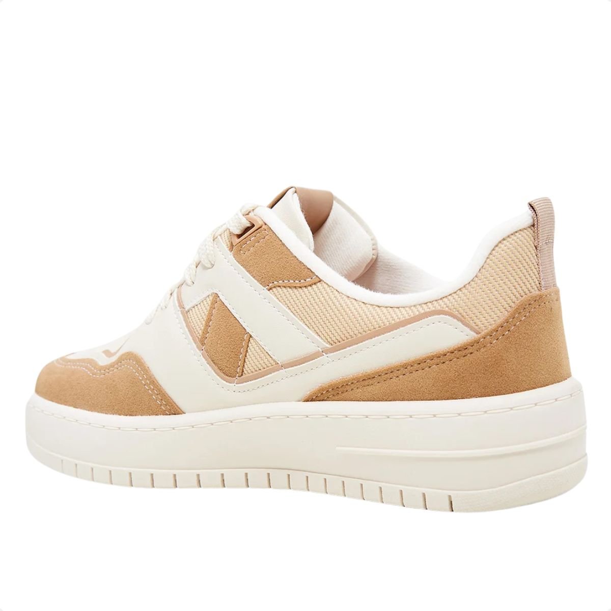 Tênis Moda Feminino Básico Vizzano Off White E Bege Branco Off 4