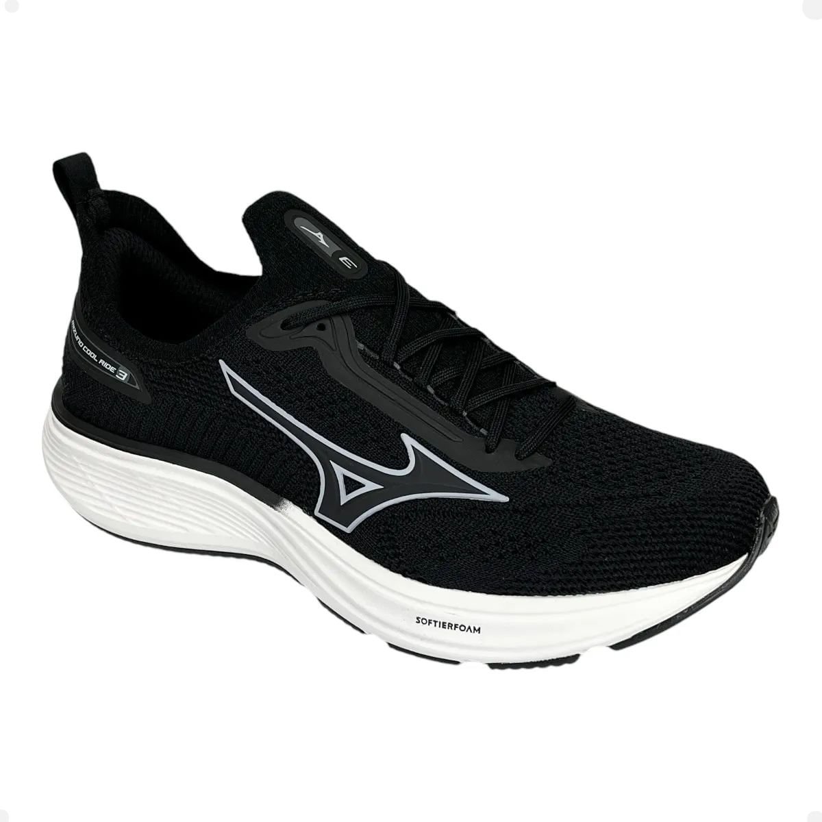 Tênis Running Masculino Mizuno Cool Ride 3 Preto Preto 3