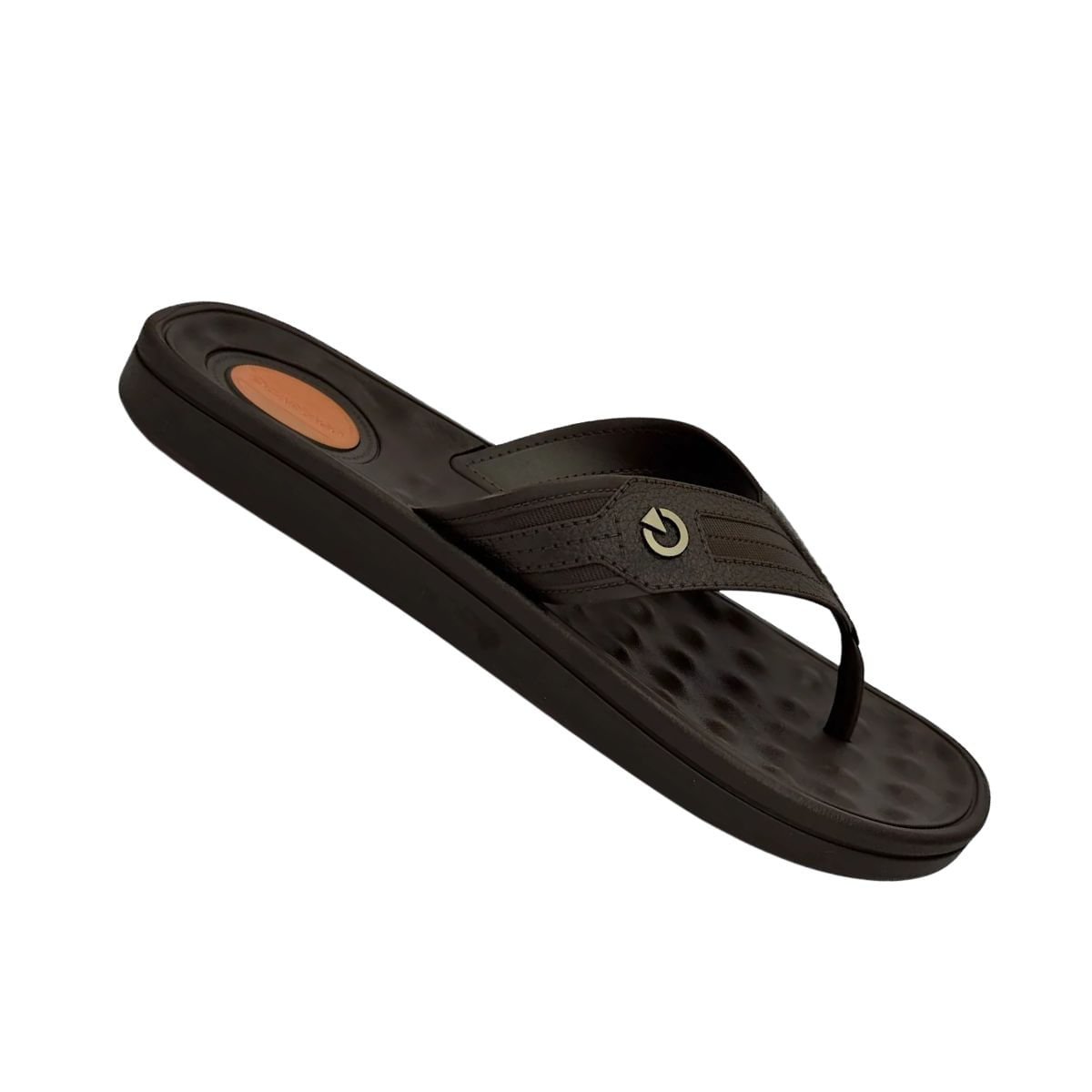 Chinelo Masculino Dedo Cartago Alabama Marrom Preto 6