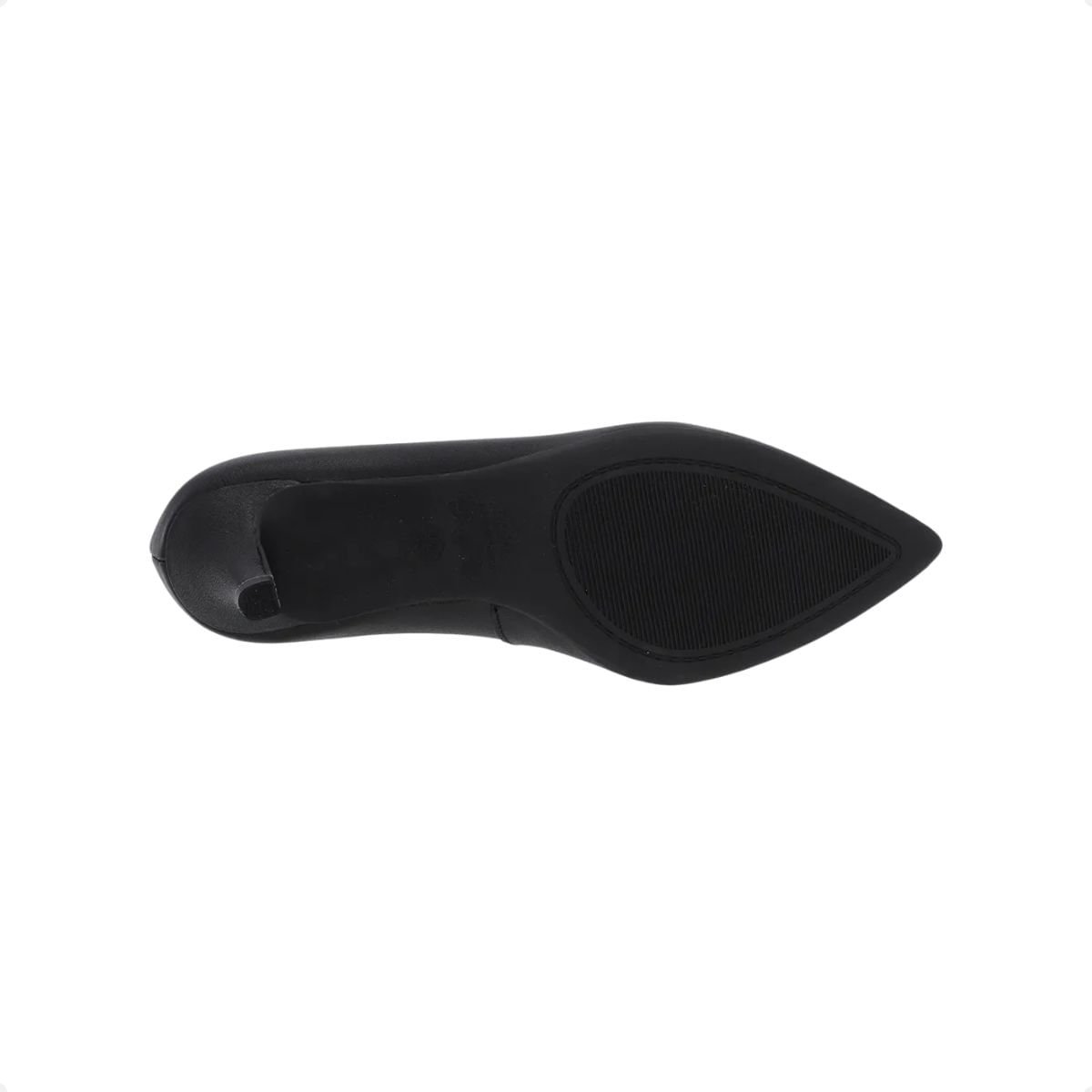 Scarpin Salto Medio Fino Usaflex Couro Preto Preto 5