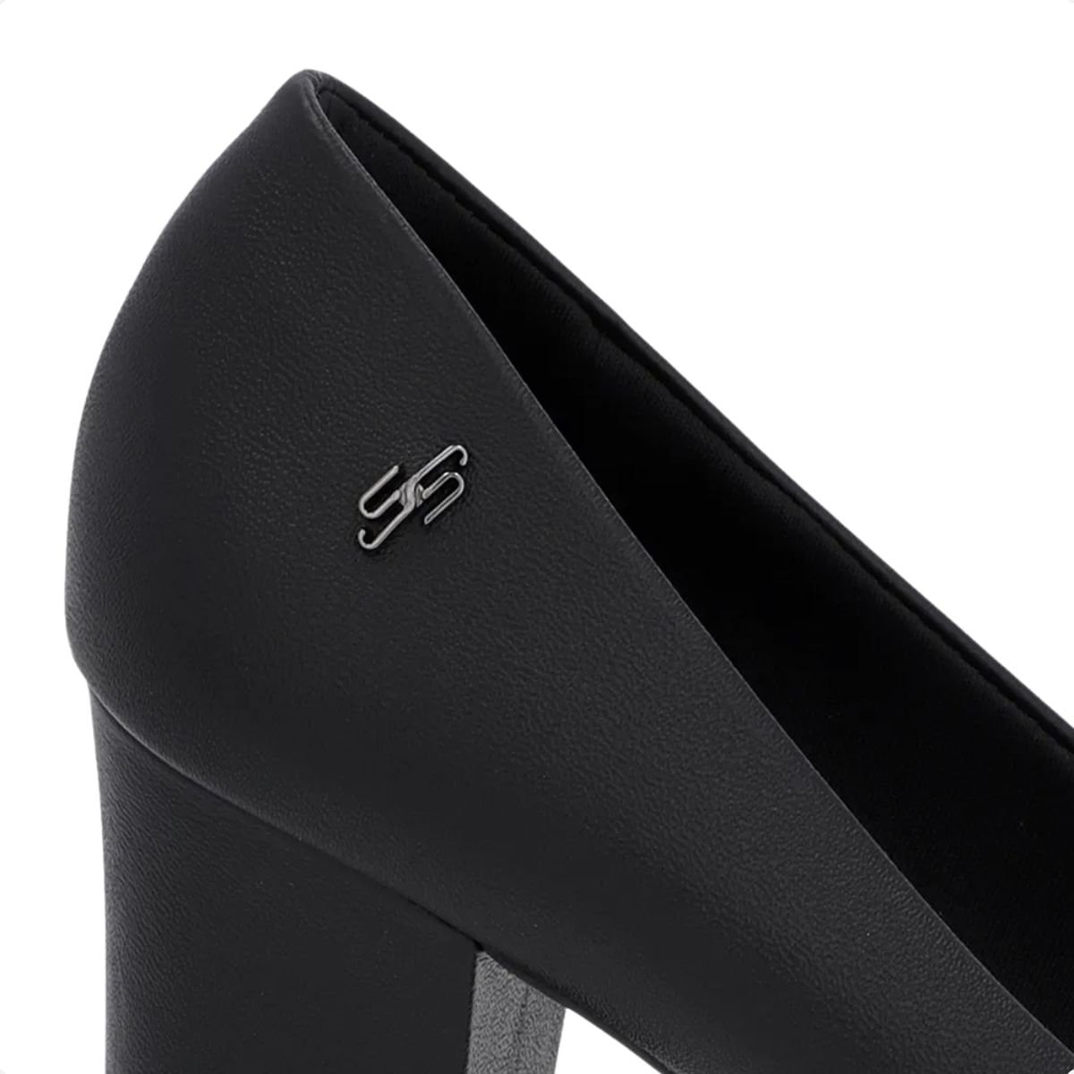 Sapato Feminino Salto Médio Grosso Usaflex Preto Preto 4