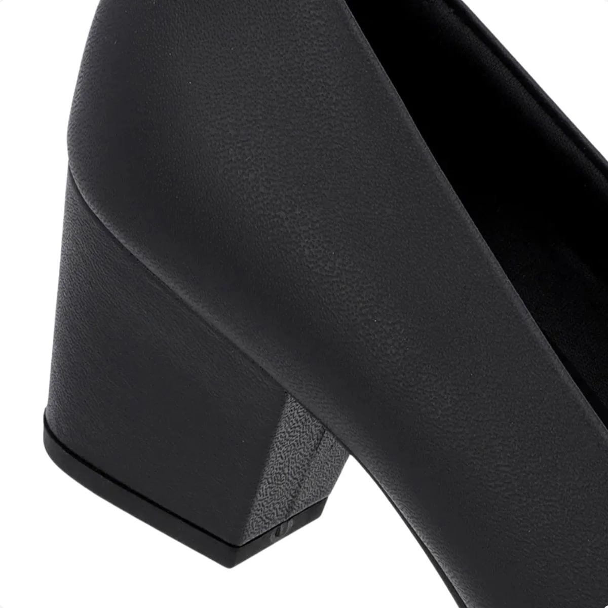 Sapato Feminino Salto Médio Grosso Couro Usaflex  Preto Preto 4