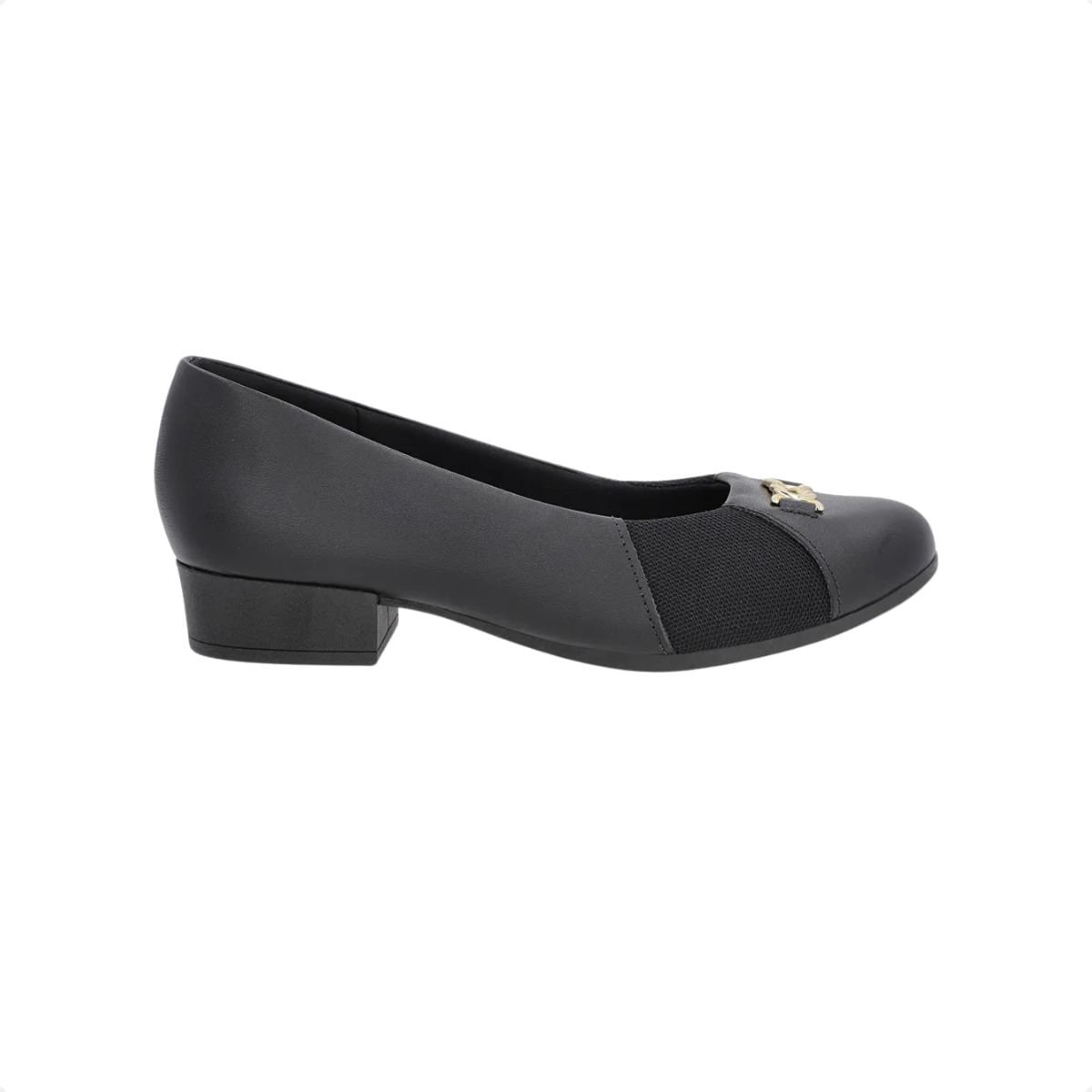 Sapato Feminino Salto Médio Grosso Usaflex Preto 5
