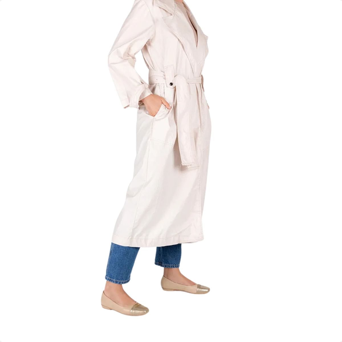 Sapatilha Feminina Bico Quadrado Usaflex Blush Bege 4