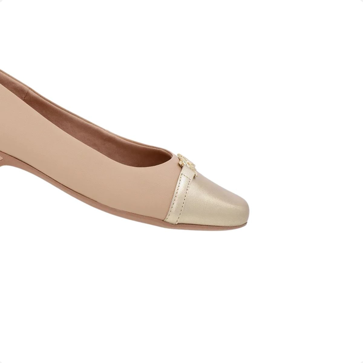 Sapatilha Feminina Bico Quadrado Usaflex Blush Bege 6