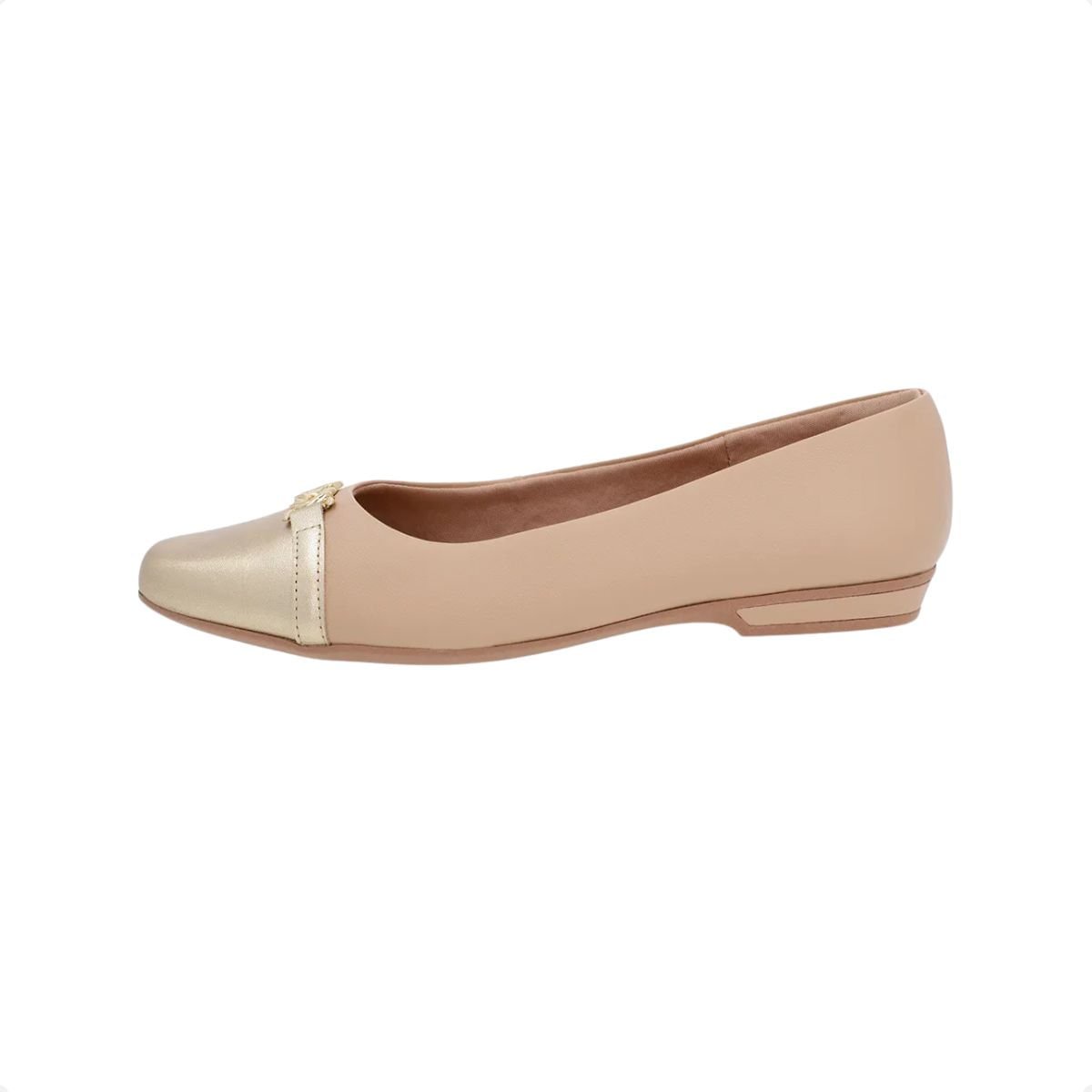 Sapatilha Feminina Bico Quadrado Usaflex Blush Bege 7