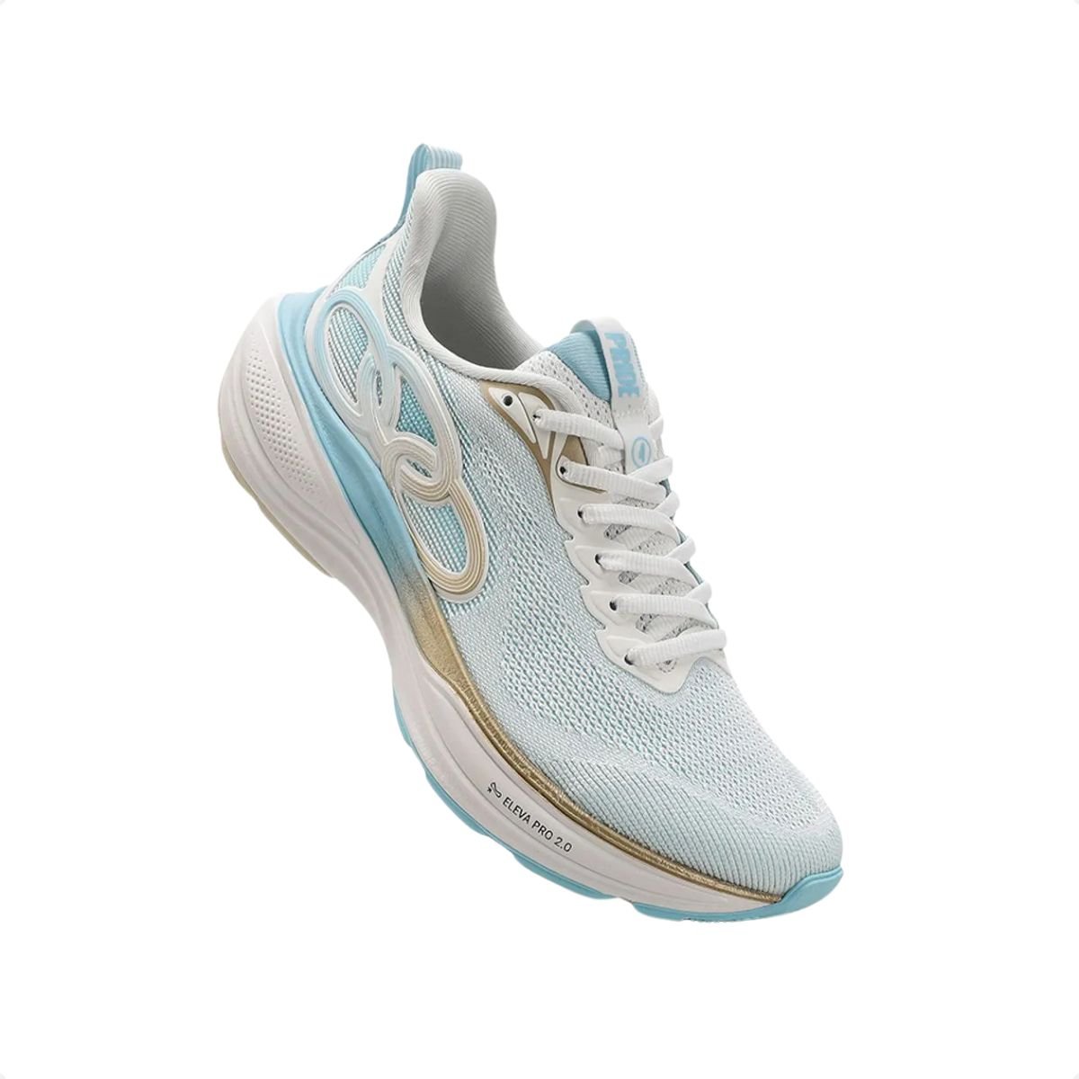 Tênis Running Feminino Olympikus Pride 4 Branco Azul 2