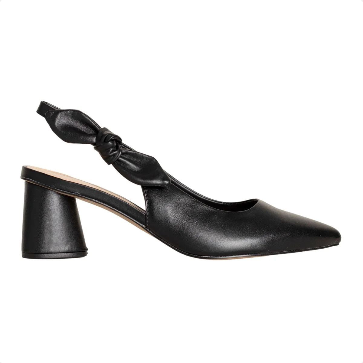 Slingback Elegance Dm Preto Preto 5