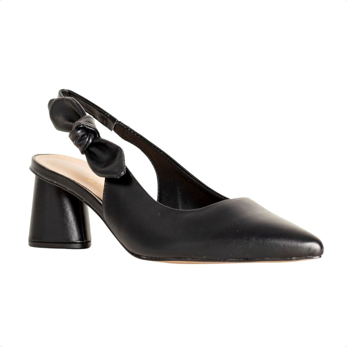 Slingback Elegance Dm Preto Preto 6