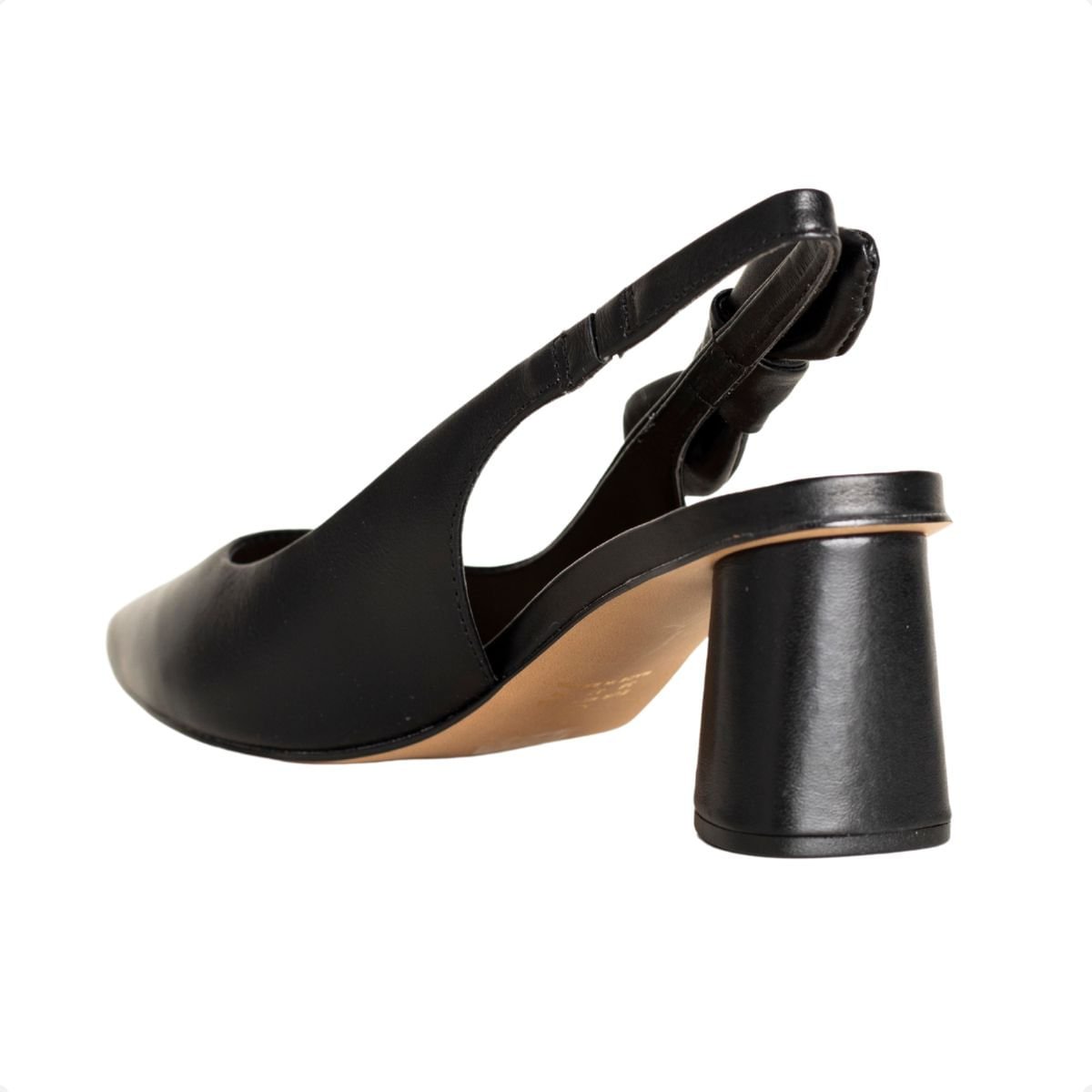 Slingback Elegance Dm Preto Preto 2