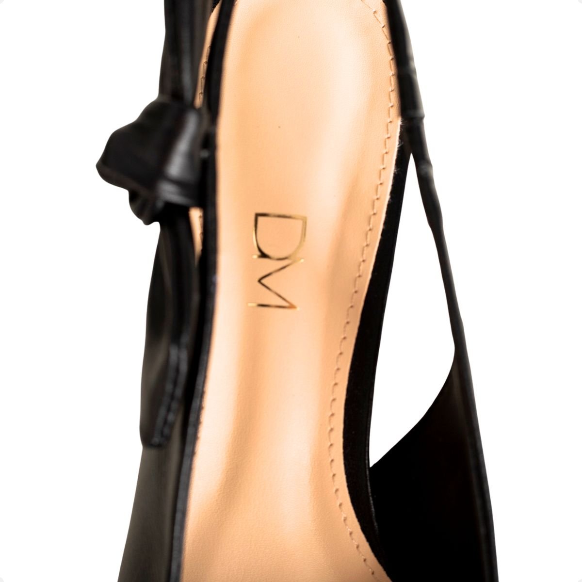 Slingback Elegance Dm Preto Preto 3