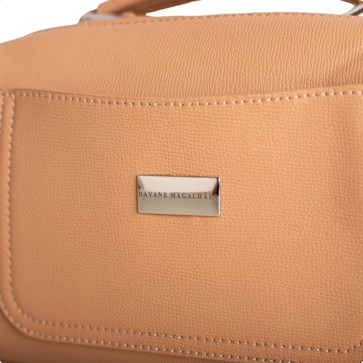 Bolsa Caramelo Com Alça De Mão Dm Obsession Capuccino 3
