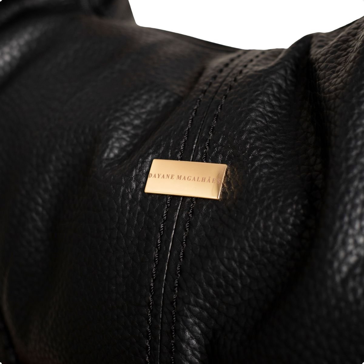 Bolsa Slouch Preta Dm Obsession Preto 3