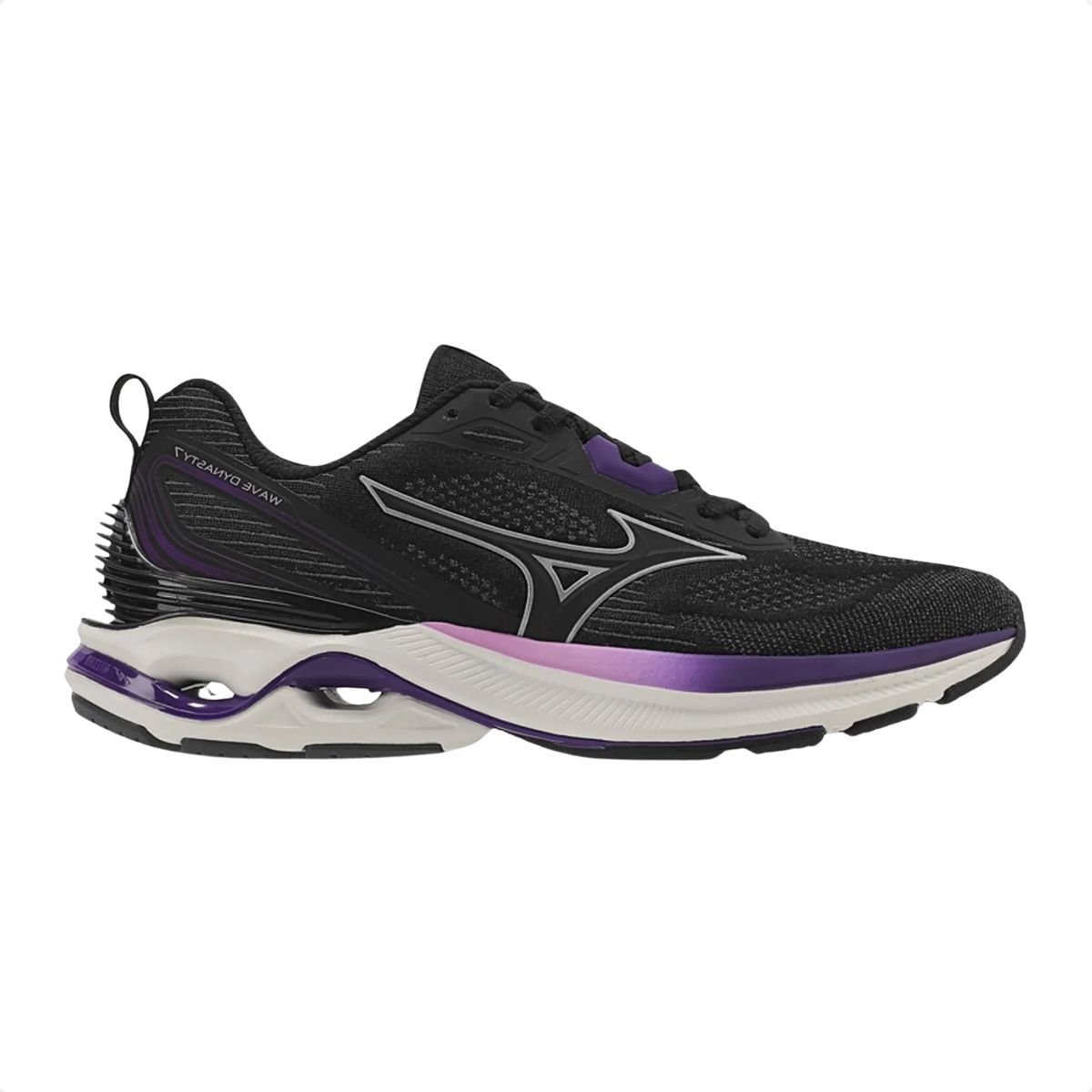 Tênis Running Feminino Mizuno Wave Dynasty 7 Preto E Roxo Preto/Roxo 1