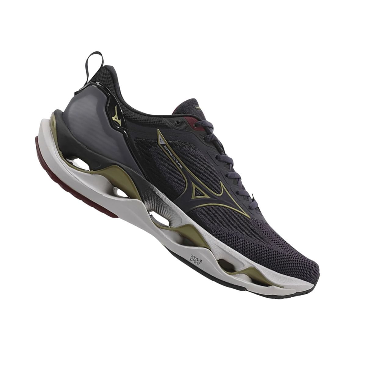 Tênis Running Masculino Mizuno Wave Stratos 3 Azul Cinza 7