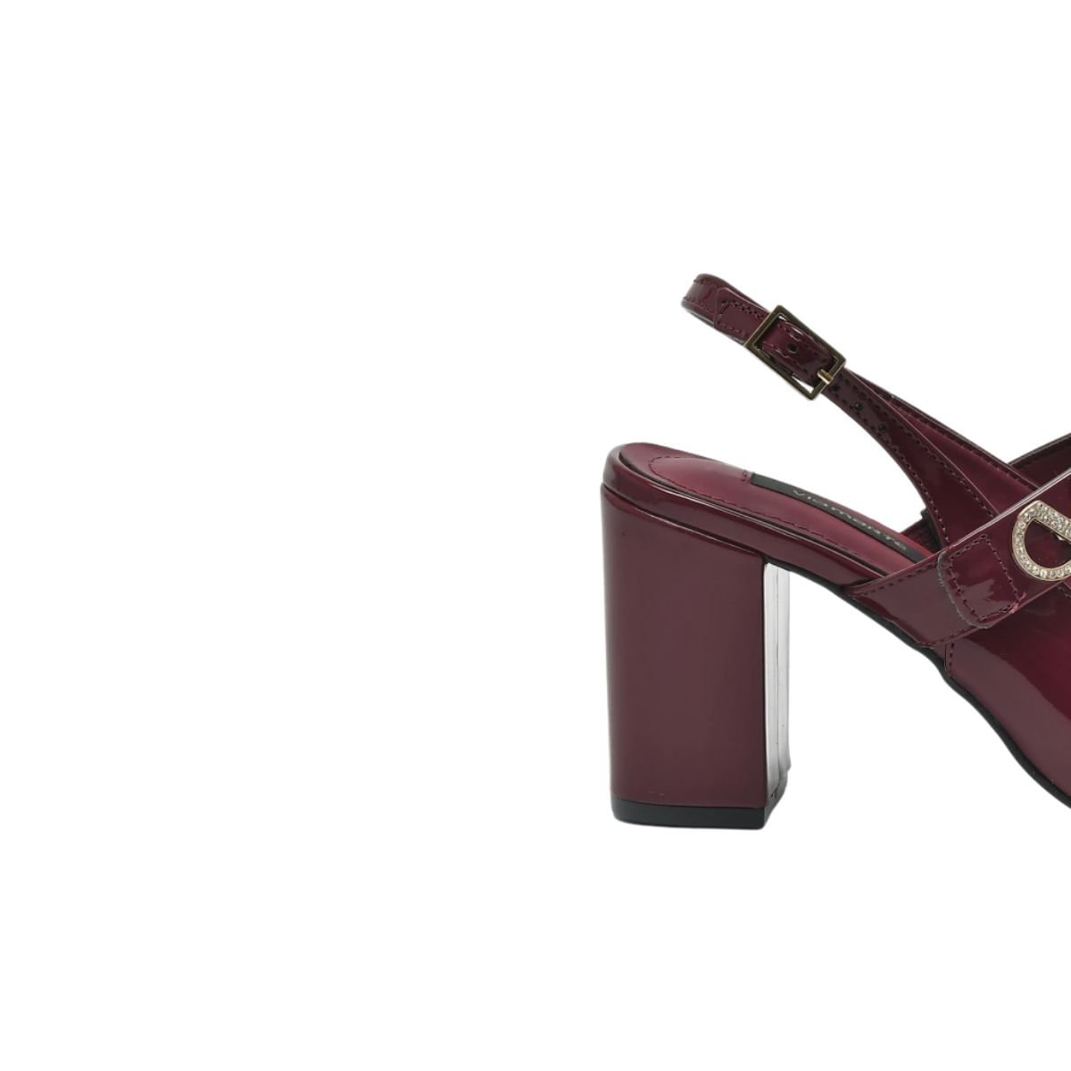 Sapato Feminino Salto Alto Grosso Via Marte Vinho Vermelho 7